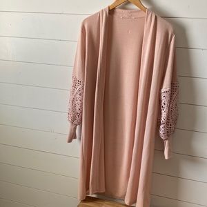 Women’s Long Rose colored Duster